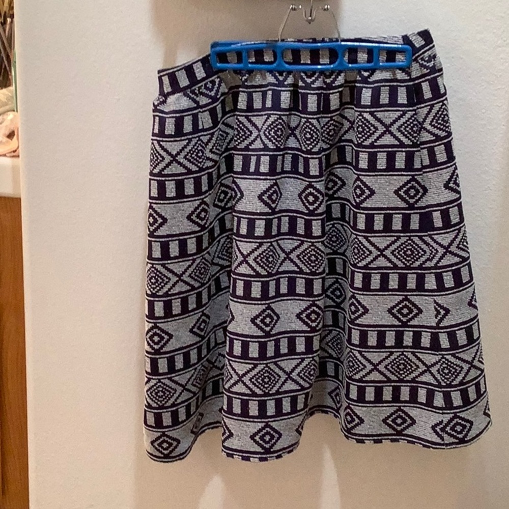 Halogen Blue and White Skirt